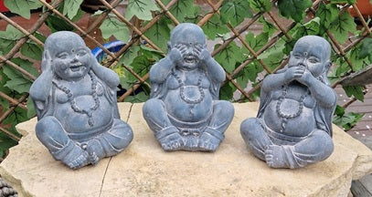 Boeddha Horen, Zien en Zwijgen 14x12x18 cm