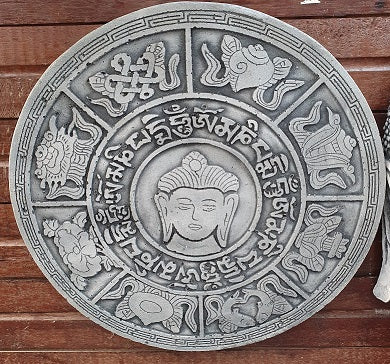Wandbord Met Boeddha ea Oosterse prenten Ø 35 cm